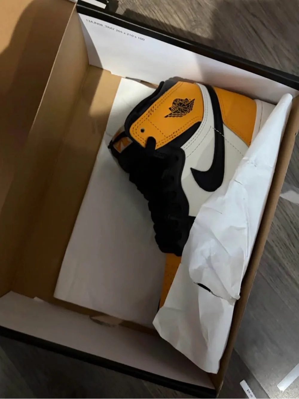Jordan Men's High-Top Sneakers in Yellow, Black & White